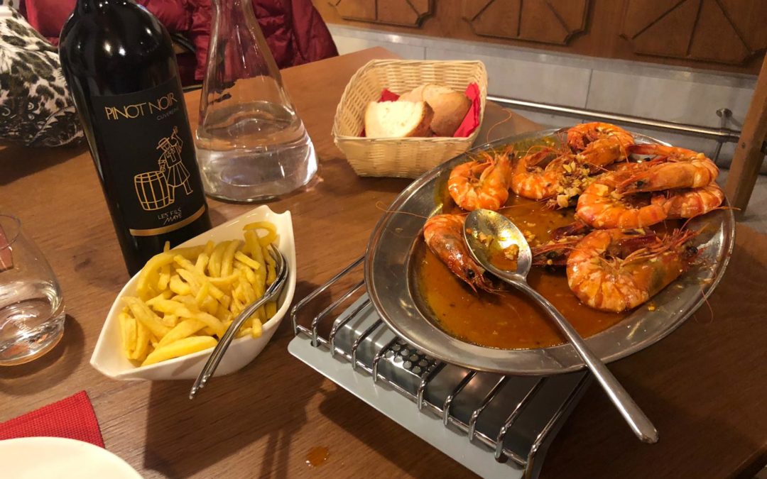 Crevettes au cognac